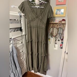 Midi deep green, size small dress. *WORN ONCE